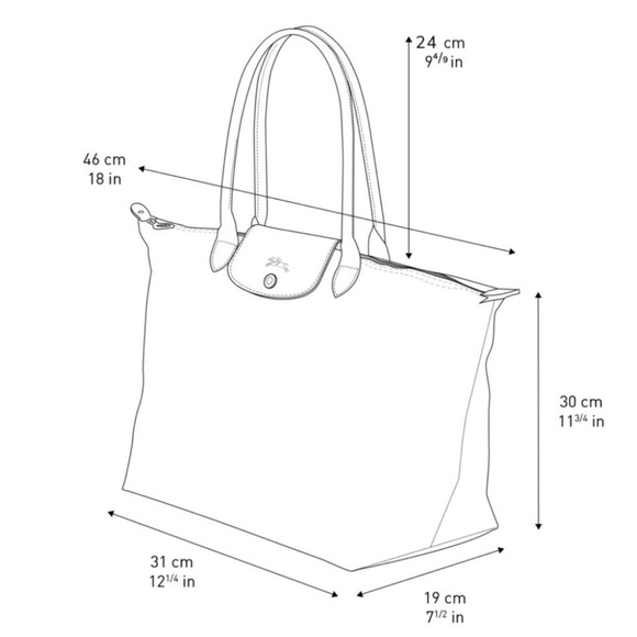 Longchamp le pliage large size in pink color. - Picture 2 of 4